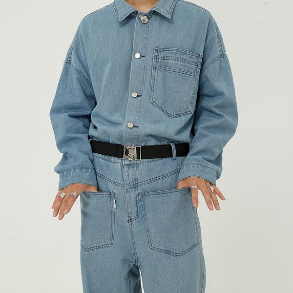 mcikkny men's loose casual bib overalls with belt multi pockets jeans jumpsuit for male hip hop size -xl, Blue
mcikkny men's loose casual bib overalls with belt multi pockets jeans jumpsuit for male hip hop size -xl, Blue