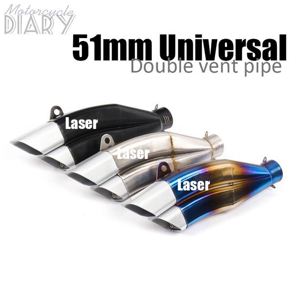 universal 51mm akrap motorcycle exhaust muffler double sc escape moto pipe db killer racing for yzf yoshim laser r3 cbr650 ninj
universal 51mm akrap motorcycle exhaust muffler double sc escape moto pipe db killer racing for yzf yoshim laser r3 cbr650 ninj