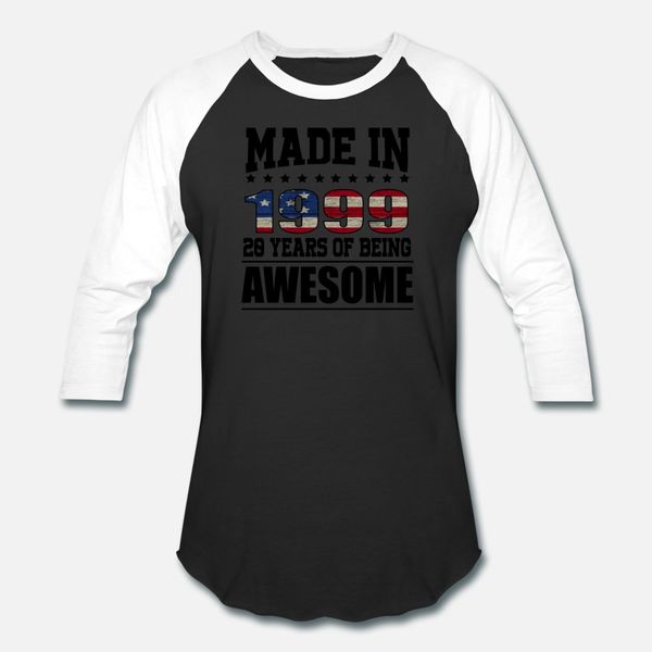 made in 1999 20 years of being awesome t shirt men designing cotton o-neck slim fit humor spring autumn normal shirt
made in 1999 20 years of being awesome t shirt men designing cotton o-neck slim fit humor spring autumn normal shirt