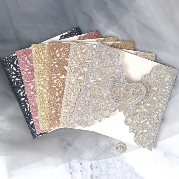 10pcs/set glitter laser cut rose heart shape wedding invitations card party supplies 
10pcs/set glitter laser cut rose heart shape wedding invitations card party supplies