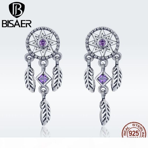 bisaer authentic 925 sterling silver purple cz bohemia dreamcatcher feather drop dangle earrings for women brincos gxe502
bisaer authentic 925 sterling silver purple cz bohemia dreamcatcher feather drop dangle earrings for women brincos gxe502