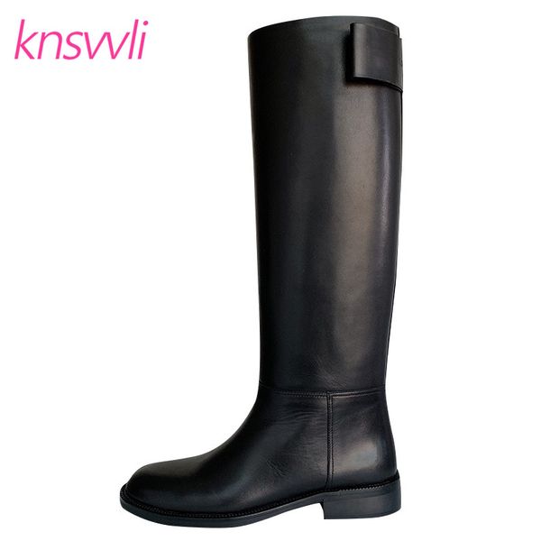 black brand shoes round toe knee high boots for women genuine leather knight boots woman casual flat winter women's high
black brand shoes round toe knee high boots for women genuine leather knight boots woman casual flat winter women's high