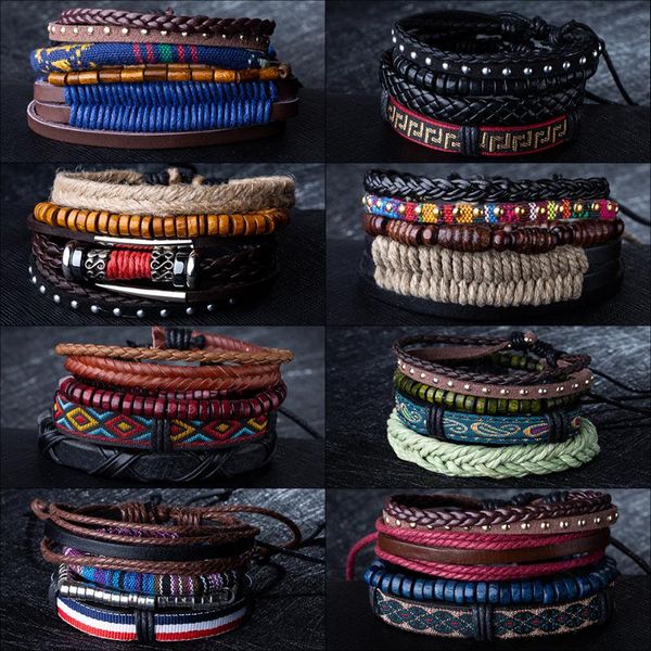 link, chain mens link bracelet fashion alloy leather bracelets&bangles ethnic braided rope wrap bracelets for women men gifts, Black
link, chain mens link bracelet fashion alloy leather bracelets&bangles ethnic braided rope wrap bracelets for women men gifts, Black