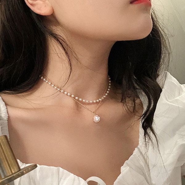 2020 double layer chain gold color fashion choker cute romantic women pearl pendant necklace girl chocker collar collier femme, Silver
2020 double layer chain gold color fashion choker cute romantic women pearl pendant necklace girl chocker collar collier femme, Silver