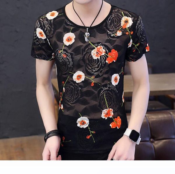 mens clothing hollow out lace rose embroidery new design fashion t-shirt crew neck breathable male size m-3xl, White;black
mens clothing hollow out lace rose embroidery new design fashion t-shirt crew neck breathable male size m-3xl, White;black