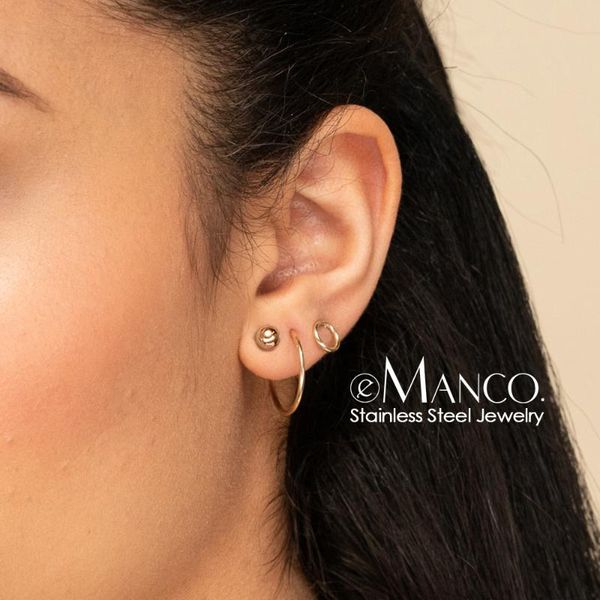 e-manco minimalist stainless steel earrings sets women small thin hoop earrings for women fashion jewelry ear rings 2 pairs, Golden;silver
e-manco minimalist stainless steel earrings sets women small thin hoop earrings for women fashion jewelry ear rings 2 pairs, Golden;silver