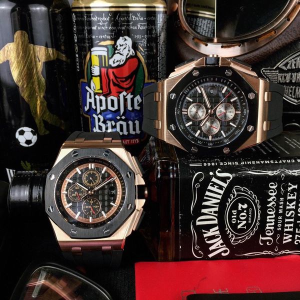fashion royal oak offshore chronograph designer watch 42 ginza rose gold case black dial leather strap quartz mens watches wristwatch azjs#, Slivery;brown
fashion royal oak offshore chronograph designer watch 42 ginza rose gold case black dial leather strap quartz mens watches wristwatch azjs#, Slivery;brown
