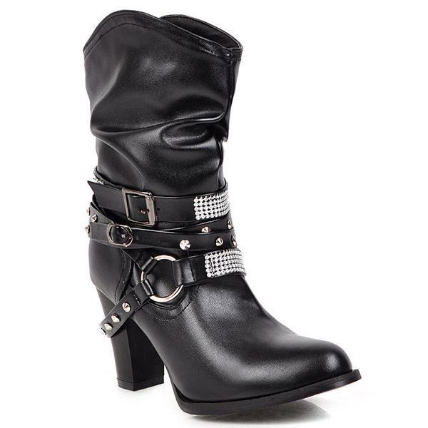 boots plus size high heels women soft leather shoes ladies buckle pointed toe long boot autumn winter botas mujer zapatos, Black
boots plus size high heels women soft leather shoes ladies buckle pointed toe long boot autumn winter botas mujer zapatos, Black