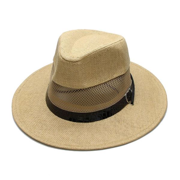 luckylianji breathable women men summer straw wide brim beach panama sun fedora hat hollow out mesh snake skin serpentine band, Blue;gray
luckylianji breathable women men summer straw wide brim beach panama sun fedora hat hollow out mesh snake skin serpentine band, Blue;gray