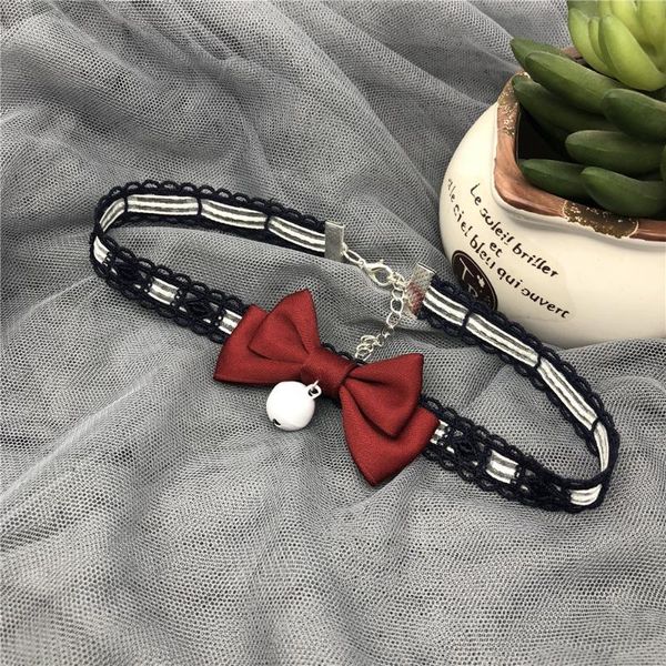 lolita white snow ji color matching dark blue wine red/white necklace lolita bow ornament, Golden;silver
lolita white snow ji color matching dark blue wine red/white necklace lolita bow ornament, Golden;silver