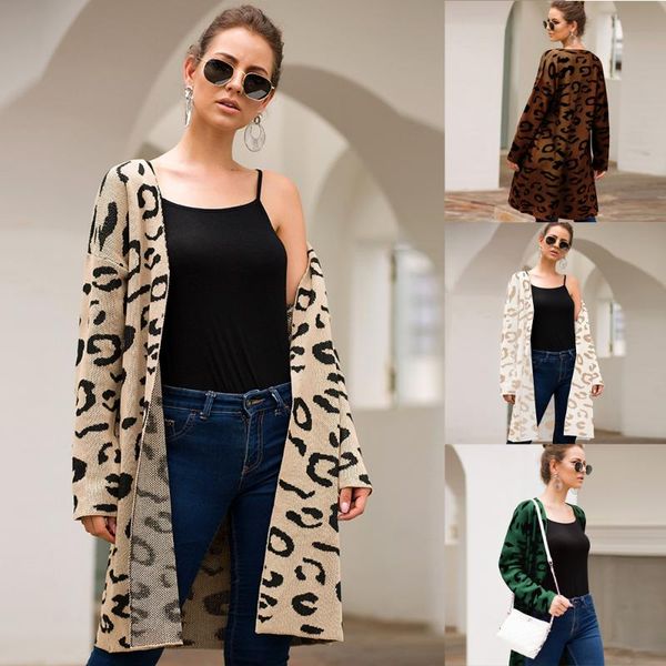 cardigan knit sweater women autumn winter leopard long sleeve loose cardigan casual v neck long coat streetwear femme, White
cardigan knit sweater women autumn winter leopard long sleeve loose cardigan casual v neck long coat streetwear femme, White