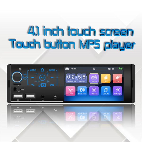 z1 4.1 inch stereo bluetooth touch screen car u disk aux-in fm radio head unit for outdoor personal car decoration
z1 4.1 inch stereo bluetooth touch screen car u disk aux-in fm radio head unit for outdoor personal car decoration