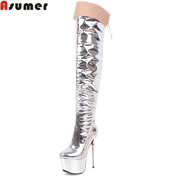 asumer 2020 fashion new women boots platform super high thin heel over the knee boots zipper cross tied ladies prom, Black
asumer 2020 fashion new women boots platform super high thin heel over the knee boots zipper cross tied ladies prom, Black