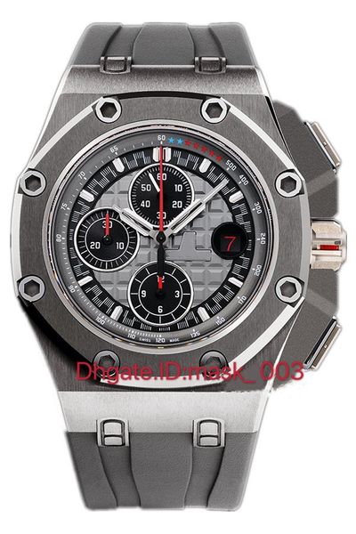 jf, super version.26568im. schumacher limited edition, titanium casetitanium ceramic ring, 3126 chronograph movement,royal oak, Slivery;brown
jf, super version.26568im. schumacher limited edition, titanium casetitanium ceramic ring, 3126 chronograph movement,royal oak, Slivery;brown