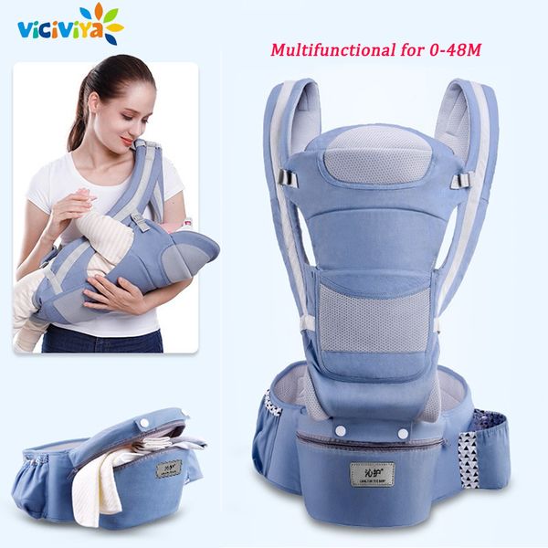 0-48m Ergonomic Baby Carrier Infant Kids Hipseat Carrier Front Facing Ergonomic Kangaroo Wrap Sling For Baby Travel