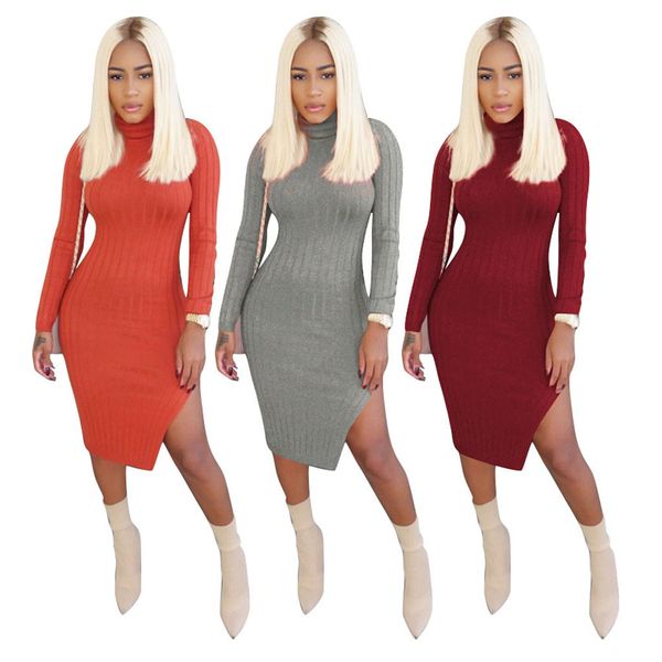 женщины knit черепаха шеи платье slim fit с длинным рукавом split платье-футляр famale длинные одежды, Black;gray
женщины knit черепаха шеи платье slim fit с длинным рукавом split платье-футляр famale длинные одежды, Black;gray