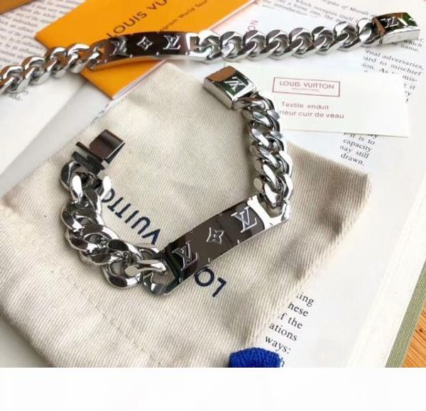 new fashion gold-plated stainless steel chain bracelets for men and women wristband pattern jewelry party club couple gifts with box, Golden;silver
new fashion gold-plated stainless steel chain bracelets for men and women wristband pattern jewelry party club couple gifts with box, Golden;silver
