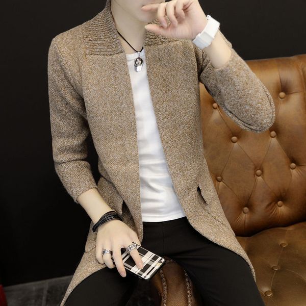 men's sweaters 2021 men autumn knitted cardigans long knit solid color coat korean style business clothing fashion slim l69, White;black
men's sweaters 2021 men autumn knitted cardigans long knit solid color coat korean style business clothing fashion slim l69, White;black