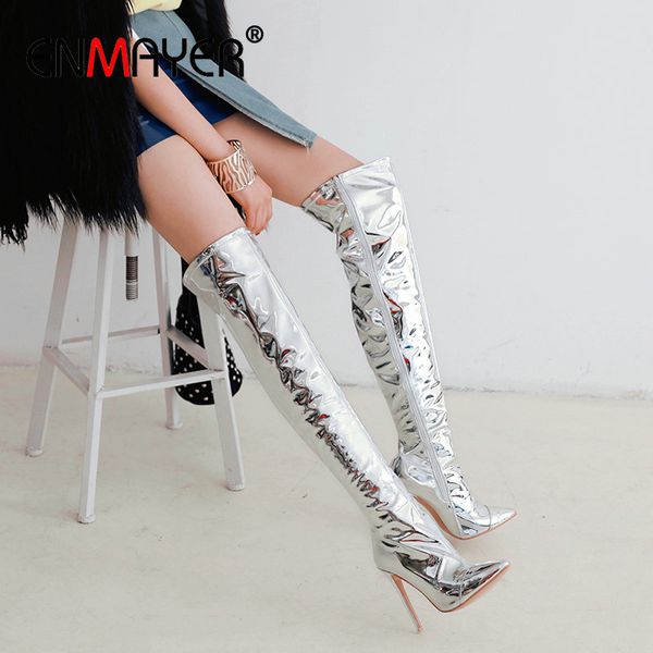 enmayer 2020 patent leather high heel boots luxury shoes women designers pointed toe over-the-knee women boots size 34-43, Black
enmayer 2020 patent leather high heel boots luxury shoes women designers pointed toe over-the-knee women boots size 34-43, Black