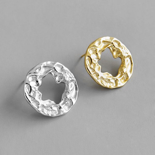 stud 100% 925 sterling silver earrings for women, geometric irregular surface round earings pendientes mujer gold color jewelry, Golden;silver
stud 100% 925 sterling silver earrings for women, geometric irregular surface round earings pendientes mujer gold color jewelry, Golden;silver