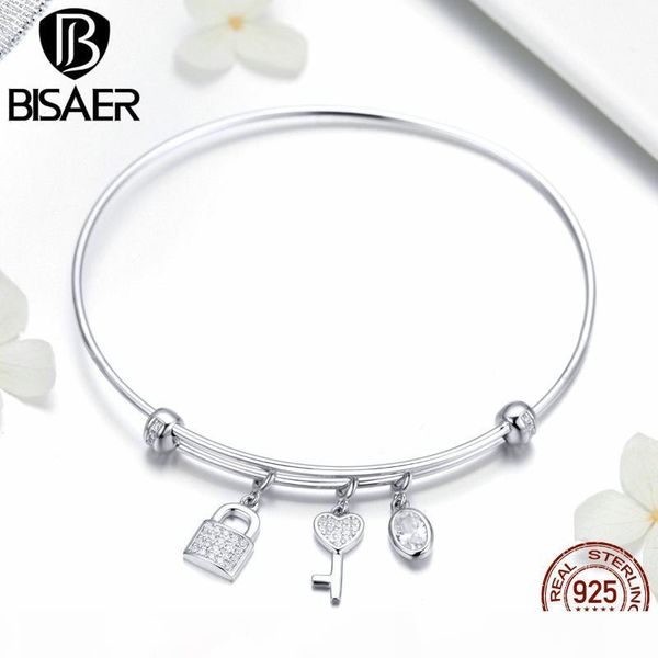bisaer 925 sterling silver love promised women bracelets silver bangles love heart key dangle cuff bangles jewelry ecb119, White
bisaer 925 sterling silver love promised women bracelets silver bangles love heart key dangle cuff bangles jewelry ecb119, White