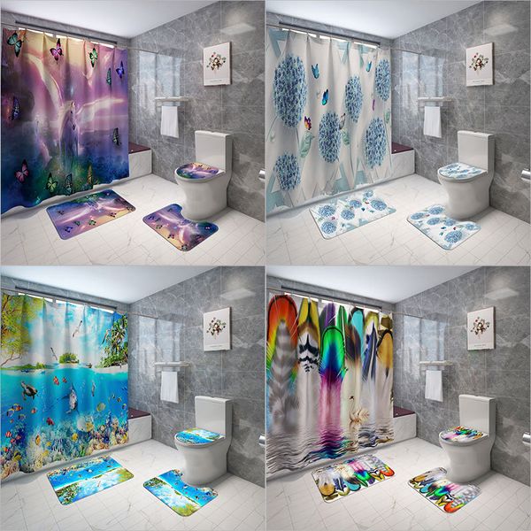 beautiful animal shower curtain floor mat 4-piece bathroom toilet non slip absorbent carpet bathroom sets shower curtain set
beautiful animal shower curtain floor mat 4-piece bathroom toilet non slip absorbent carpet bathroom sets shower curtain set