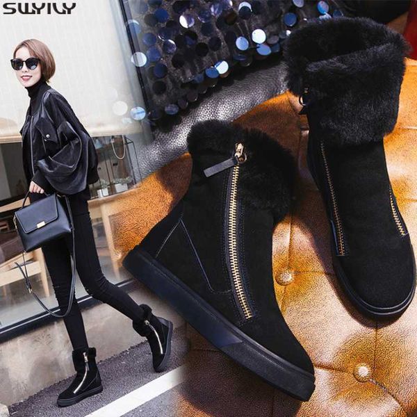 boots swyivy genuine leather zip wedge shoes woman 2021 fashion winter womens ankle platform women snow female wool, Black
boots swyivy genuine leather zip wedge shoes woman 2021 fashion winter womens ankle platform women snow female wool, Black