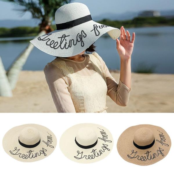 Folding Sequins Letters Hats Straw Women Summer Wide Big Large Flat Brim Beach Anti-UV Hat Spring Outdoor Travel Dome Sun Cap, Blue;gray
Folding Sequins Letters Hats Straw Women Summer Wide Big Large Flat Brim Beach Anti-UV Hat Spring Outdoor Travel Dome Sun Cap, Blue;gray