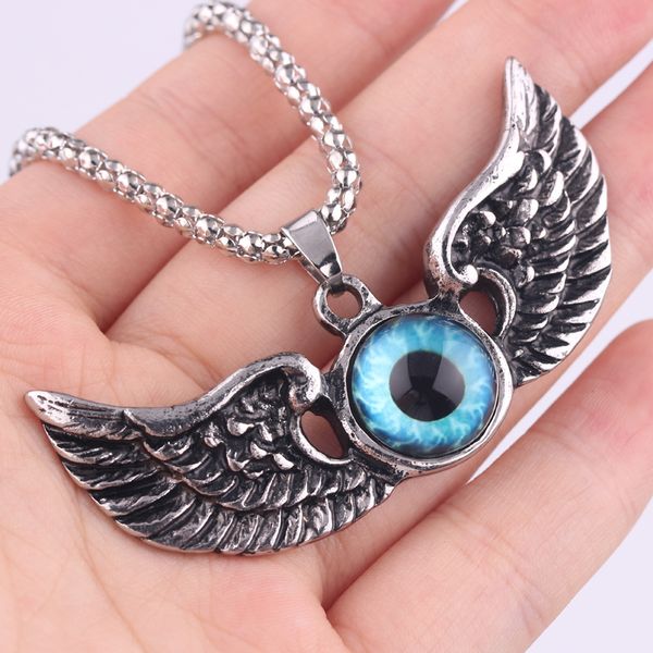 vintage punk big wing eye pendant necklace for men party sweater chain fashion jewelry statement necklace erkek kolye jewellery, Silver
vintage punk big wing eye pendant necklace for men party sweater chain fashion jewelry statement necklace erkek kolye jewellery, Silver