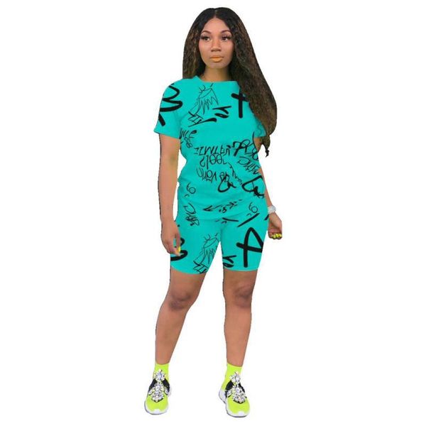irregular letter womens designer tracksuits summer short sleeve short pants 2pcs sets fashion street style biker shorts sets, Gray
irregular letter womens designer tracksuits summer short sleeve short pants 2pcs sets fashion street style biker shorts sets, Gray