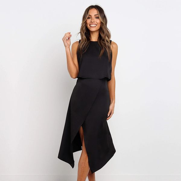 2020 new summer casual skirts set women short o neck vest elastic waist solid split skirt 2 piece set, Gray
2020 new summer casual skirts set women short o neck vest elastic waist solid split skirt 2 piece set, Gray