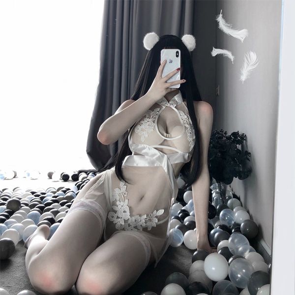 japanese lingerie women see through cosplay costumes cheongsam flower pattern anime outfit erotic night wear lace sleepwear, Red;black
japanese lingerie women see through cosplay costumes cheongsam flower pattern anime outfit erotic night wear lace sleepwear, Red;black