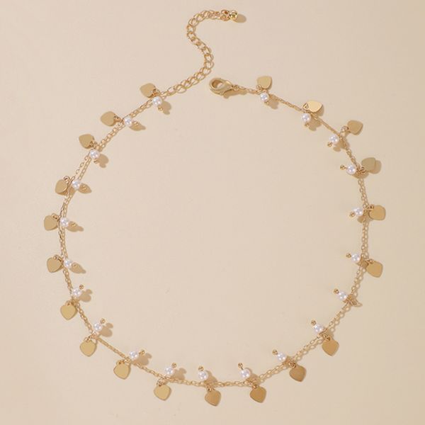 bohemian sequins heart choker necklace for women pearl pendant clavicle chains female party summer gifts fashion jewelry, Golden;silver
bohemian sequins heart choker necklace for women pearl pendant clavicle chains female party summer gifts fashion jewelry, Golden;silver