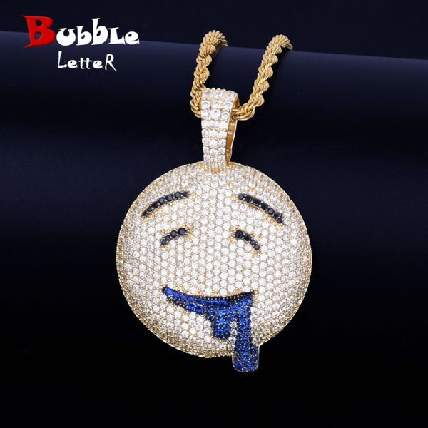 drool round face pendant with tennis chain gold color charm bling cubic zircon men's hip hop necklace rock jewelry 0927, Silver
drool round face pendant with tennis chain gold color charm bling cubic zircon men's hip hop necklace rock jewelry 0927, Silver