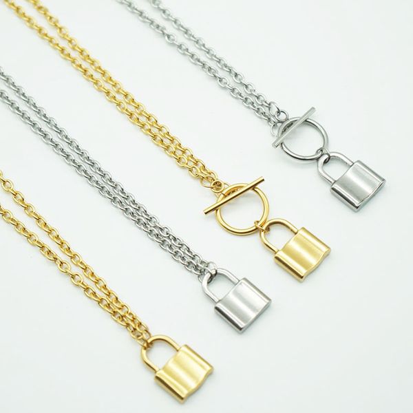 100% stainless steel padlock lock necklace for women gold/silver color metal padlock chain choker friendship necklace collar
100% stainless steel padlock lock necklace for women gold/silver color metal padlock chain choker friendship necklace collar