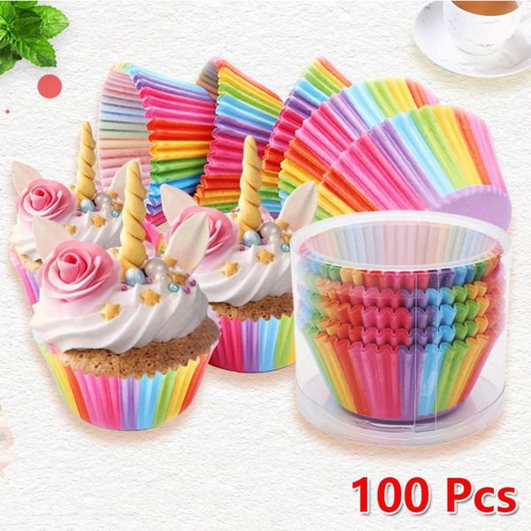 100pcs rainbow cupcake paper liners muffin cases cup cake er baking tray kitchen accessories pastry decoration tools
100pcs rainbow cupcake paper liners muffin cases cup cake er baking tray kitchen accessories pastry decoration tools