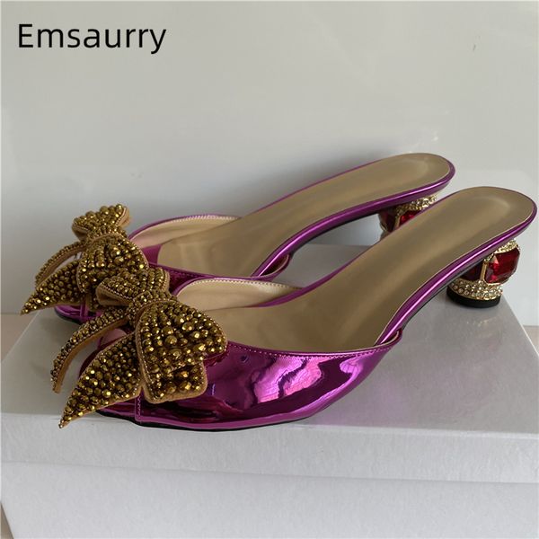 crystal butterfly-knot banquet shoes woman jeweled ruby heel open toe bright genuine leather rhinestone slippers woman, Black
crystal butterfly-knot banquet shoes woman jeweled ruby heel open toe bright genuine leather rhinestone slippers woman, Black