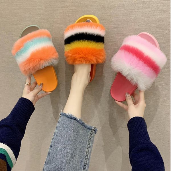 women's furry slippers 2020 women short plush slides fur woman comfort indoor flats ladies fashion fluffy shoes female footwear, Black
women's furry slippers 2020 women short plush slides fur woman comfort indoor flats ladies fashion fluffy shoes female footwear, Black