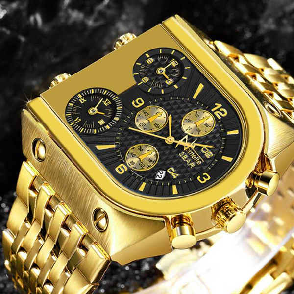 temeite mens watches gold watch men 3 time zone big dial sport watch full steel clock reloj hombre, Slivery;brown
temeite mens watches gold watch men 3 time zone big dial sport watch full steel clock reloj hombre, Slivery;brown