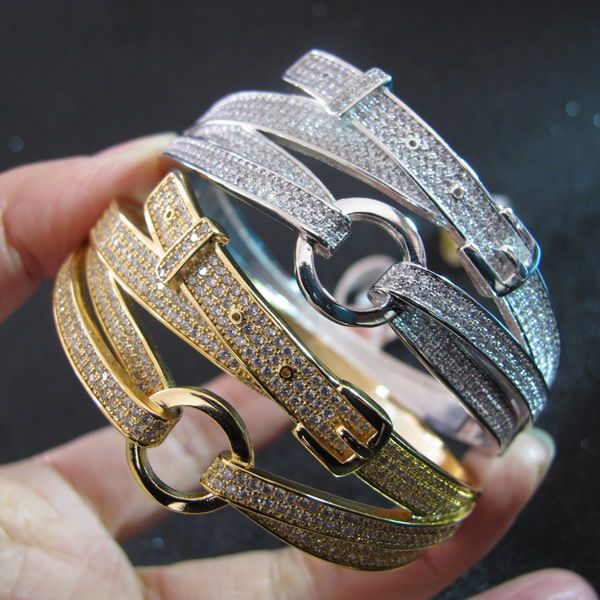 wholesale designer cuff cubic zirconia paved belt style bangle 18k yellow gold/white gold plated bracelets for women or men, Black
wholesale designer cuff cubic zirconia paved belt style bangle 18k yellow gold/white gold plated bracelets for women or men, Black