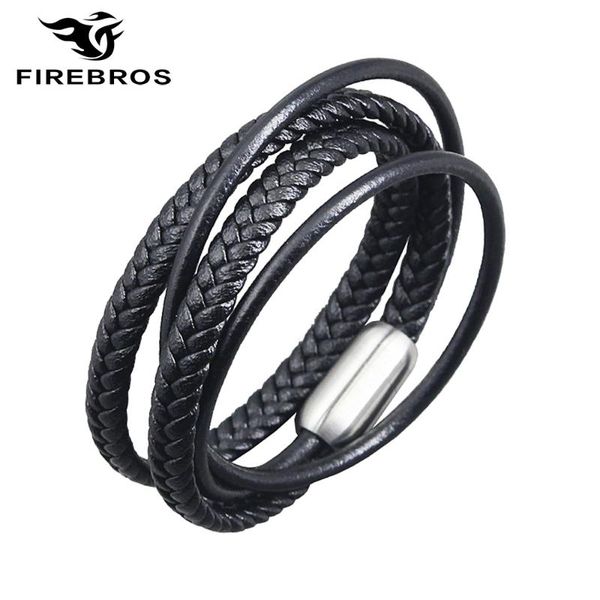 charm bracelets firebros silver color stainless steel magnet buckle multilayer braid leather bracelet men women jewelry gift wholesale, Golden;silver
charm bracelets firebros silver color stainless steel magnet buckle multilayer braid leather bracelet men women jewelry gift wholesale, Golden;silver