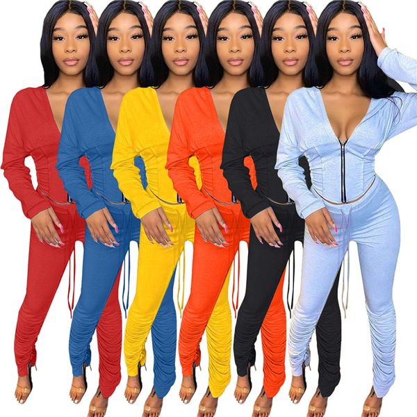 women solid color outfits fall winter clothing two piece set long sleeve jacket stack pants casual black jogger suit gray tracksuits 3910, Black;gray
women solid color outfits fall winter clothing two piece set long sleeve jacket stack pants casual black jogger suit gray tracksuits 3910, Black;gray