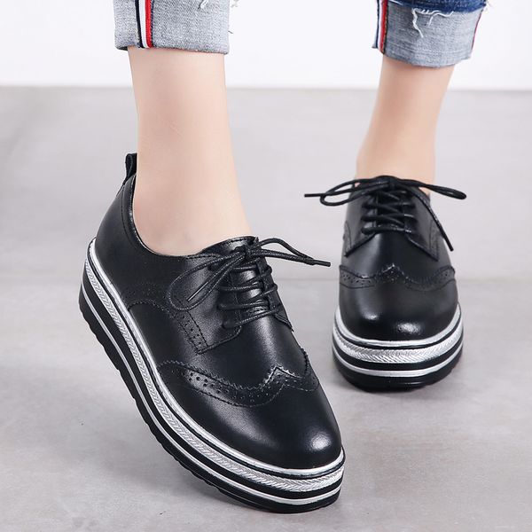 british style women's shoes thick-soled platform shoes women's black single leather cloth flat heel increased casual
british style women's shoes thick-soled platform shoes women's black single leather cloth flat heel increased casual