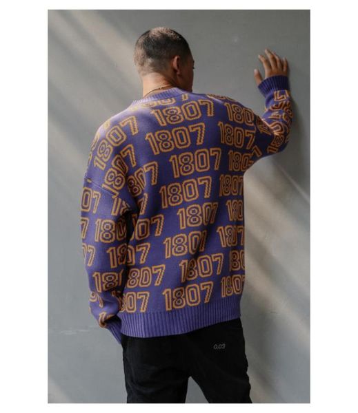 2020 digital printing loose street casual sweater hundred matching men sweater, White;black
2020 digital printing loose street casual sweater hundred matching men sweater, White;black