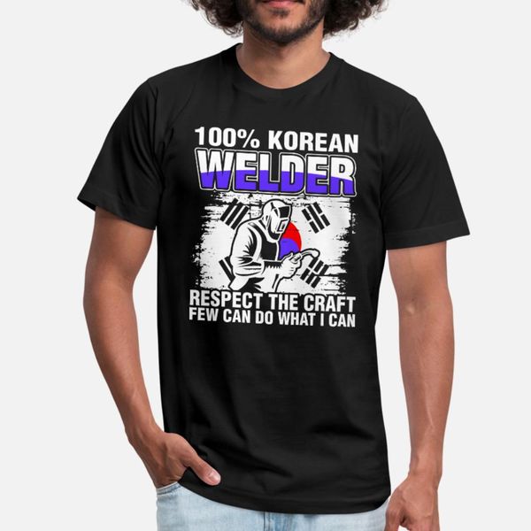 100 percent korean welder t shirt men personalized cotton round collar formal cute comical spring letter shirt