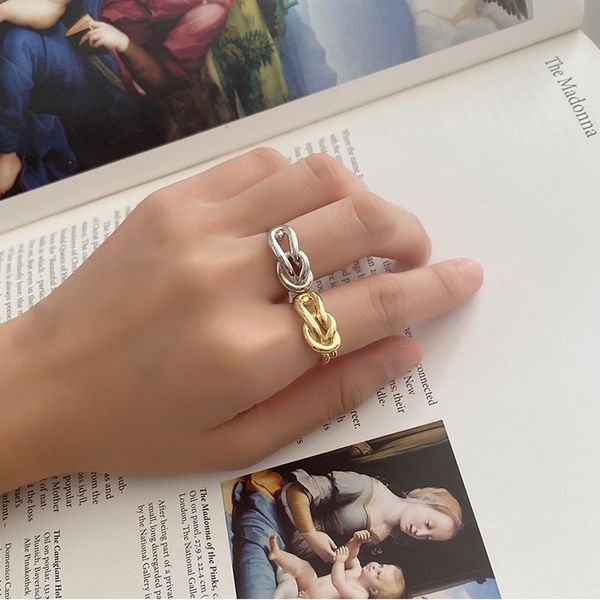 amaiyllis s925 sterling silver knotted open ring interwoven index finger ring jewelry accessories for female gift, Golden;silver
amaiyllis s925 sterling silver knotted open ring interwoven index finger ring jewelry accessories for female gift, Golden;silver