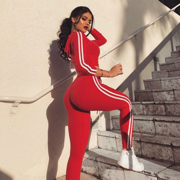 High elastic hooded drawstring jacket high waist small leg pants fashion leisure sports running fitness two piece suit
High elastic hooded drawstring jacket high waist small leg pants fashion leisure sports running fitness two piece suit