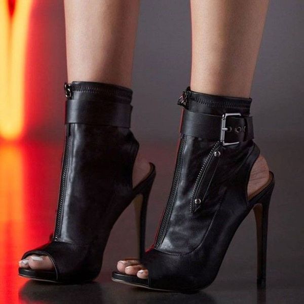 2020 new style &# european and american cross-border high heel large size womens shoes fish mouth back zipper sandal boots, Black
2020 new style &# european and american cross-border high heel large size womens shoes fish mouth back zipper sandal boots, Black