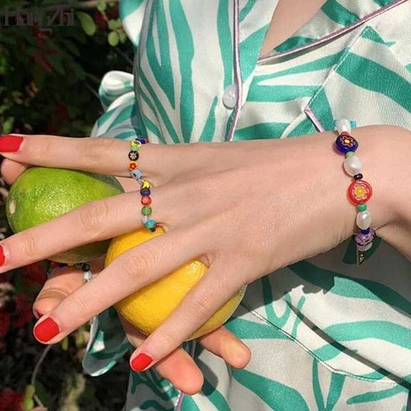 hangzhi 2020 new korea colorful acrylic natural freshwater pearls glaze flowers beaded bracelets for women summer jewelry gifts, Black
hangzhi 2020 new korea colorful acrylic natural freshwater pearls glaze flowers beaded bracelets for women summer jewelry gifts, Black