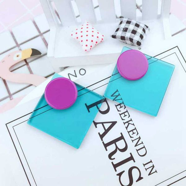 stud night club fashion women jewelry personality acrylic color transparent geometric square earrings, Golden;silver
stud night club fashion women jewelry personality acrylic color transparent geometric square earrings, Golden;silver